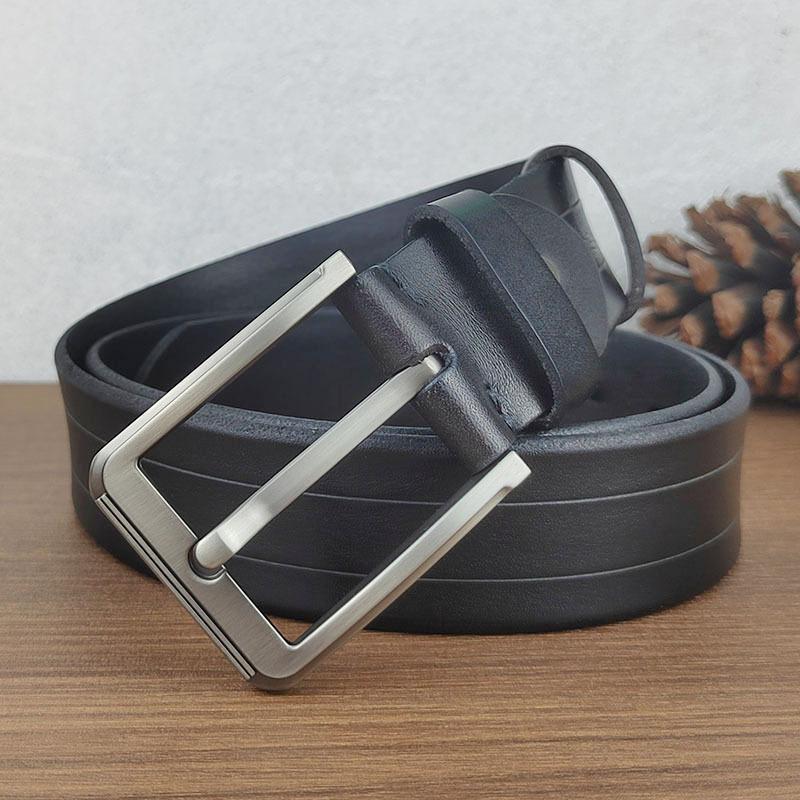 Men'S Belt Leather Retro Casual Pin Buckle Belt Men'S First Layer Cowhide Fashion Belt Belt Belt