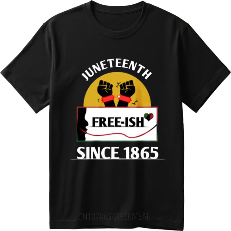 Solid Color For Unisex Summer Tshirt Fashion Juneteenth Freeish Since 1865 Classic Unisex Tee Shirt Lightweight Tee Unisex T Shirt