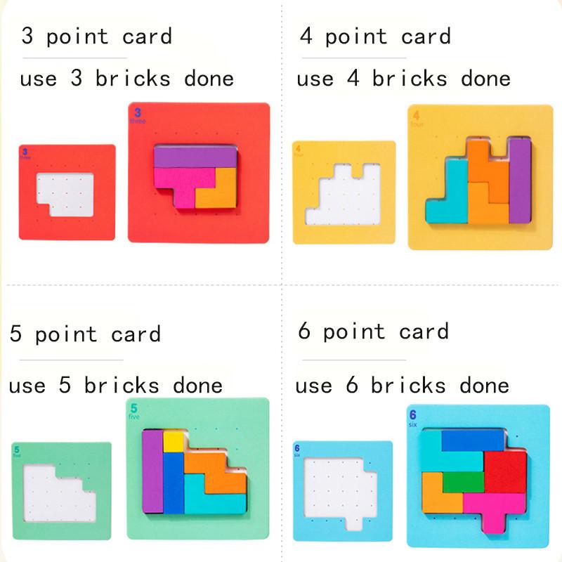 1 Set Colorful Puzzle Game Brain Teaser Toy for Kids Block Puzzle for Mind Exercise Children Toy Gift Challenge for Two Players