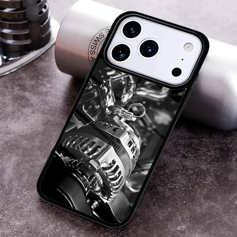 Awesome Car Engine Phone Case For iPhone 17 16 15 14 13 12 11 Pro Max Plus 17Air Soft Silicone Cover