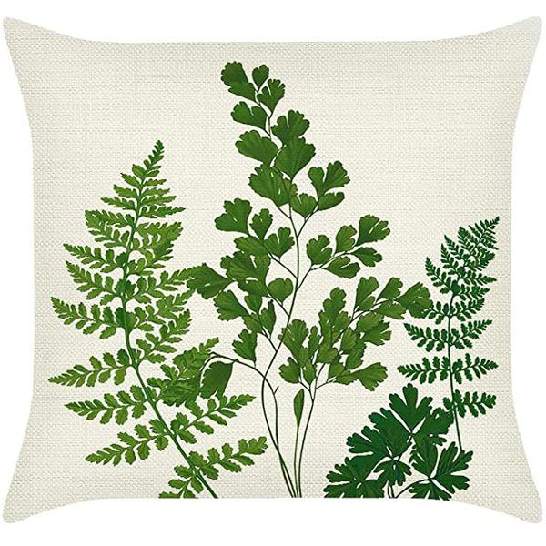 New Nordic Green Plant Printed Pillow Case Sofa Pillow Leaf Series Decorative Pillow Linen