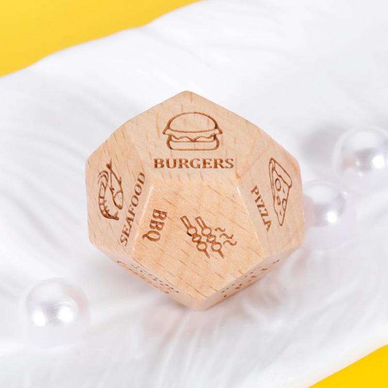 Food Dice Food Dicesion Game Wooden Dice Couple Date Night Ideas Funny Gift for Couples Anniversary Halloween Valentine's Day