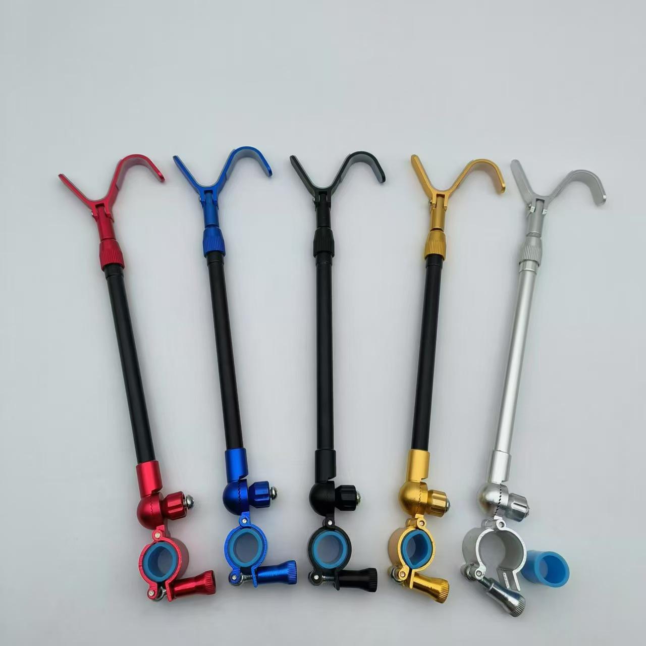 Aluminum Telescopic Multi-functional Rear Mount Fishing Rod Holder Black Rear Mount