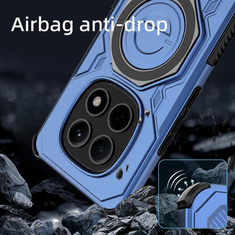 KEYSION Shockproof Magnetic Case for Redmi Note 15 Pro 4G 5G Upright Live Metal Ring Stand Phone Cover for Redmi Note 15 Pro+ 5G