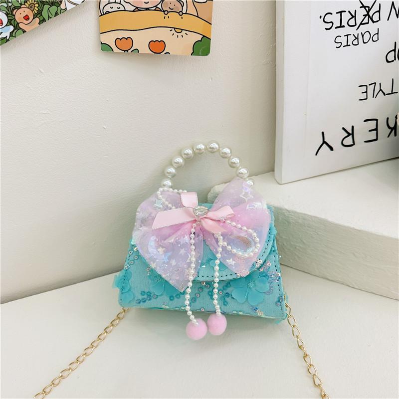 

Trendy Chic Children s Bag Delightful Butterfly Bow Crossbody For Stylish Little Girls Blue Bow