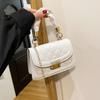 Elegante Damen Stepptaschen mit oberem Griff und Goldkettchen-Riemen Raffierte Handtasche Modischer Verschluss Umhängetasche Schicke Mini-Umhängetasche