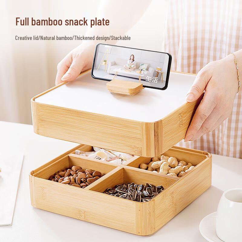 Japanese Style Bamboo Snack Tray