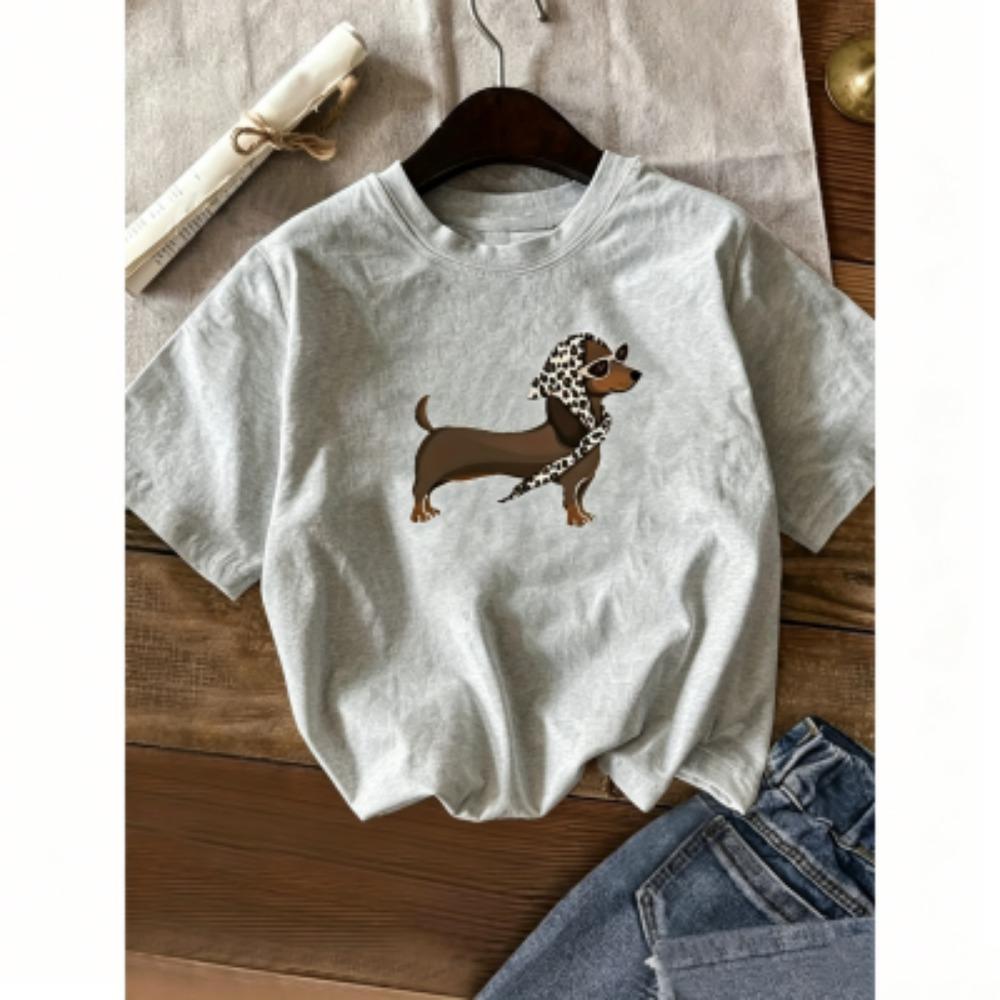 Zomer 11 Kleuren Dier Hond Print Kinder T-shirts Mode Straat Korte Mouw Buiten Casual Tops Jongen en Meisjes T-shirts Top