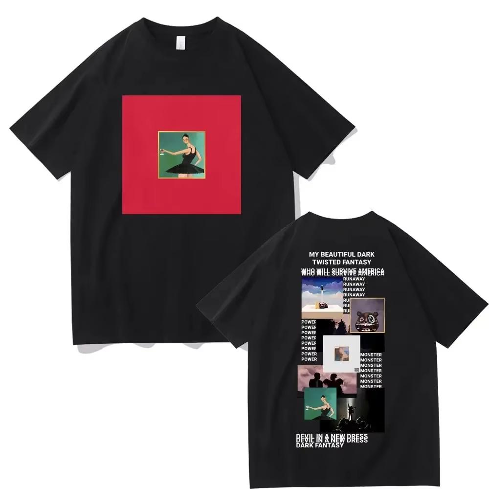 Kanye West My Beautiful Dark Twisted Fantasy Cover Graphic Donda The College Dropout Comfortable Women And Men T-Shirt
