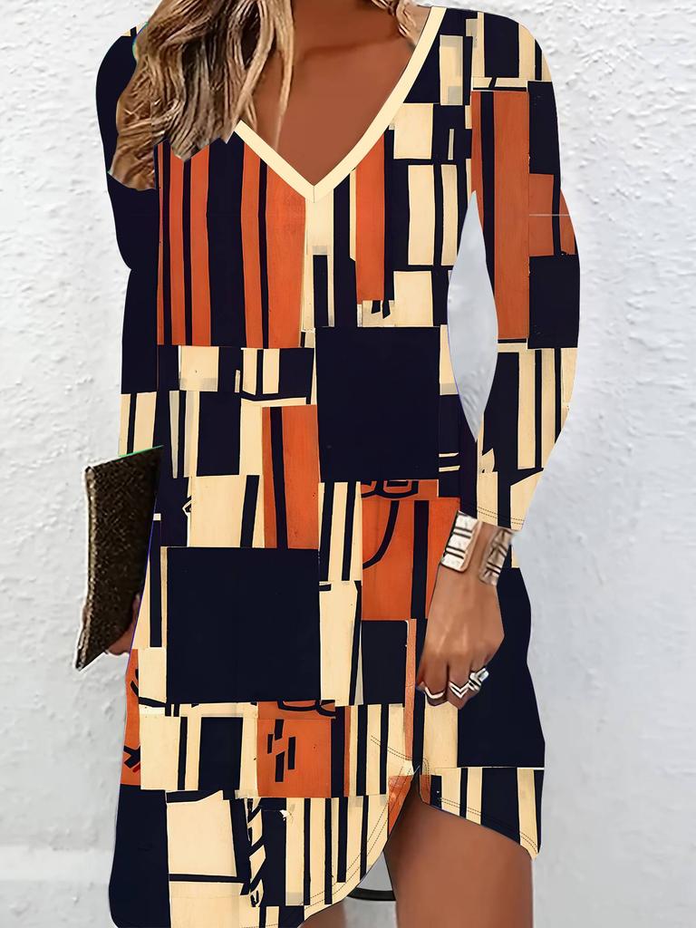 3D Květinové Šaty s Dlouhým Rukávem Exkluzivní Trendy Kousek pro Ženy na Podzim a Zimu