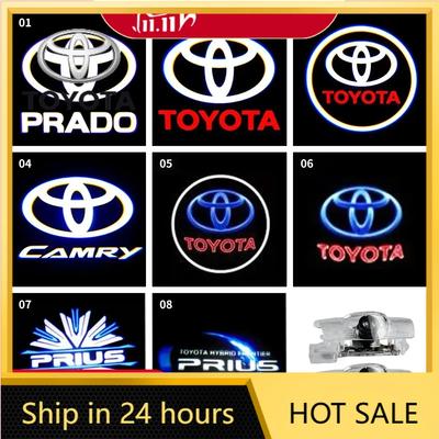 Toyota 2026 New Hub Caps 2PCS Car LED Welcome Lamp with Toyota Logo Door Ghost Shadow Light Laser Projector Car Sticker