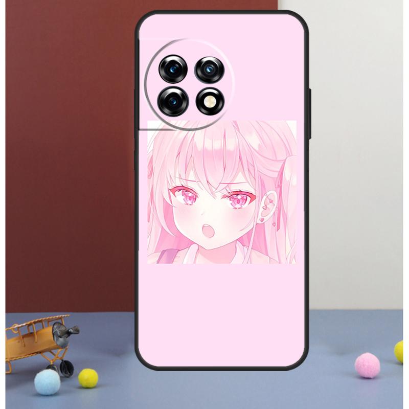 Pink Kawaii Anime Loli Cover For OnePlus 13 12 R 11 9 10 Pro 8T 9RT 10T OnePlus Nord CE 4 2 3 Lite N20 N30 Case