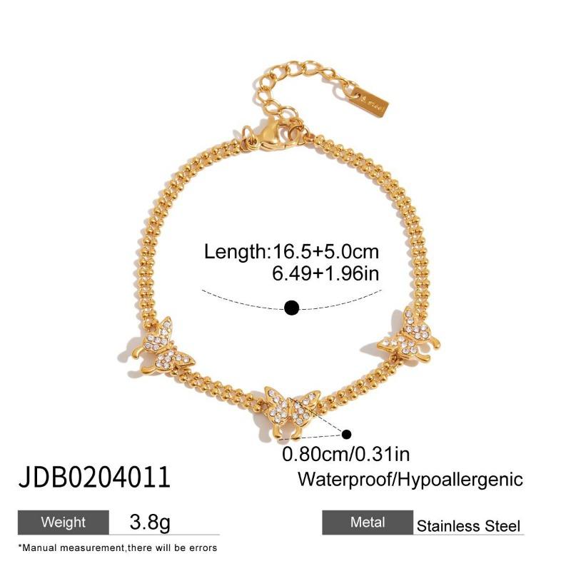 Stainless Steel Zirconia Bracelet - Elegant and Luxurious Women's High-end Jewelry, Titanium Steel Accessory