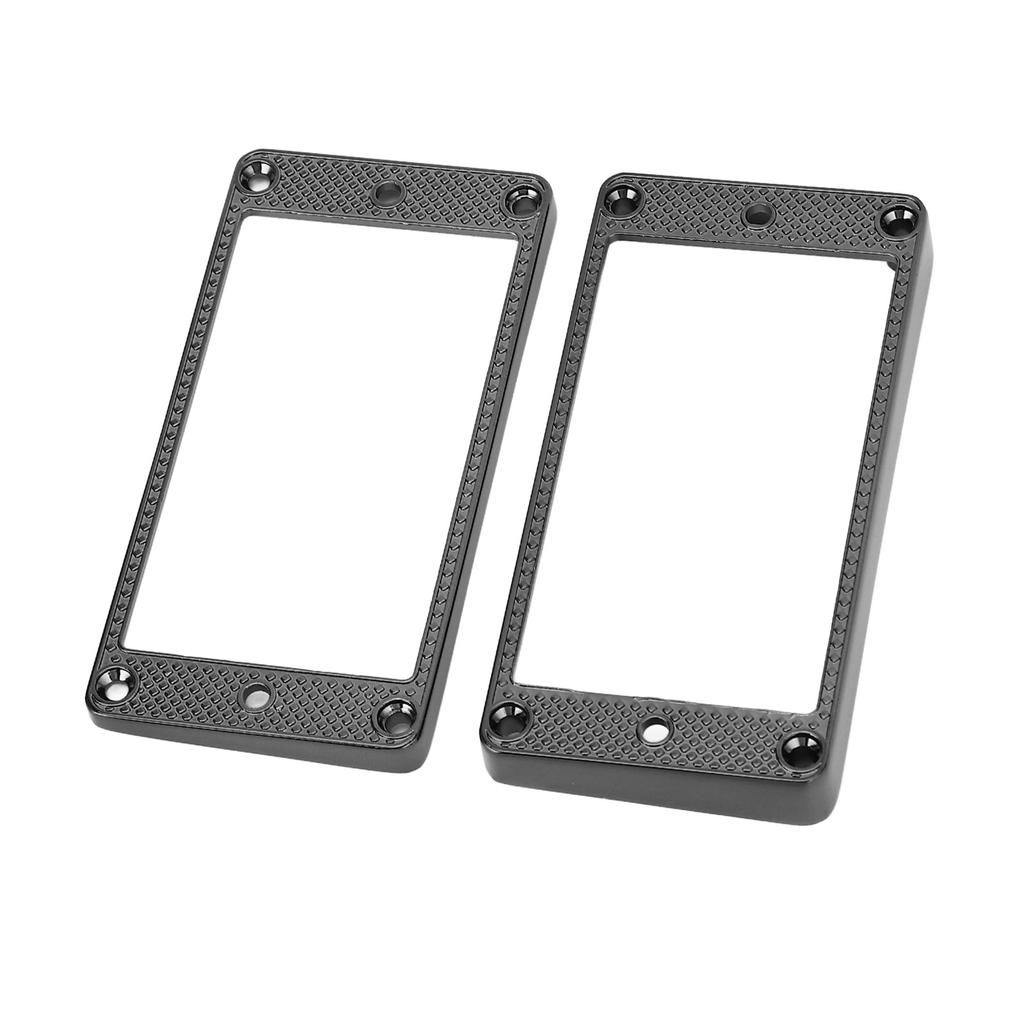 2Pcs Humbucker Pickup Ring Metal Mounting Frame Flat Bottom Replacement for LP Electric Guitar
