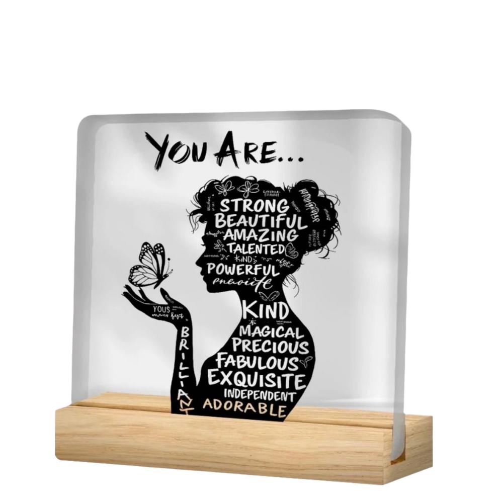 

Acrylic Desktop Decoration Clear Positive Affirmation Decor Gifts for Mum Inspirational Gift Man Butterfly