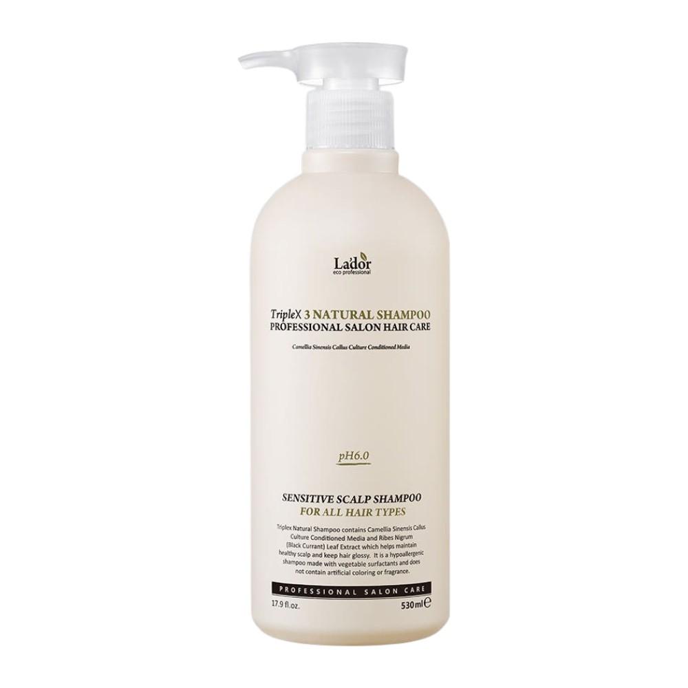 Lador Triplex Natural Shampoo Sulfate-Free Gentle Cleansing 530ml