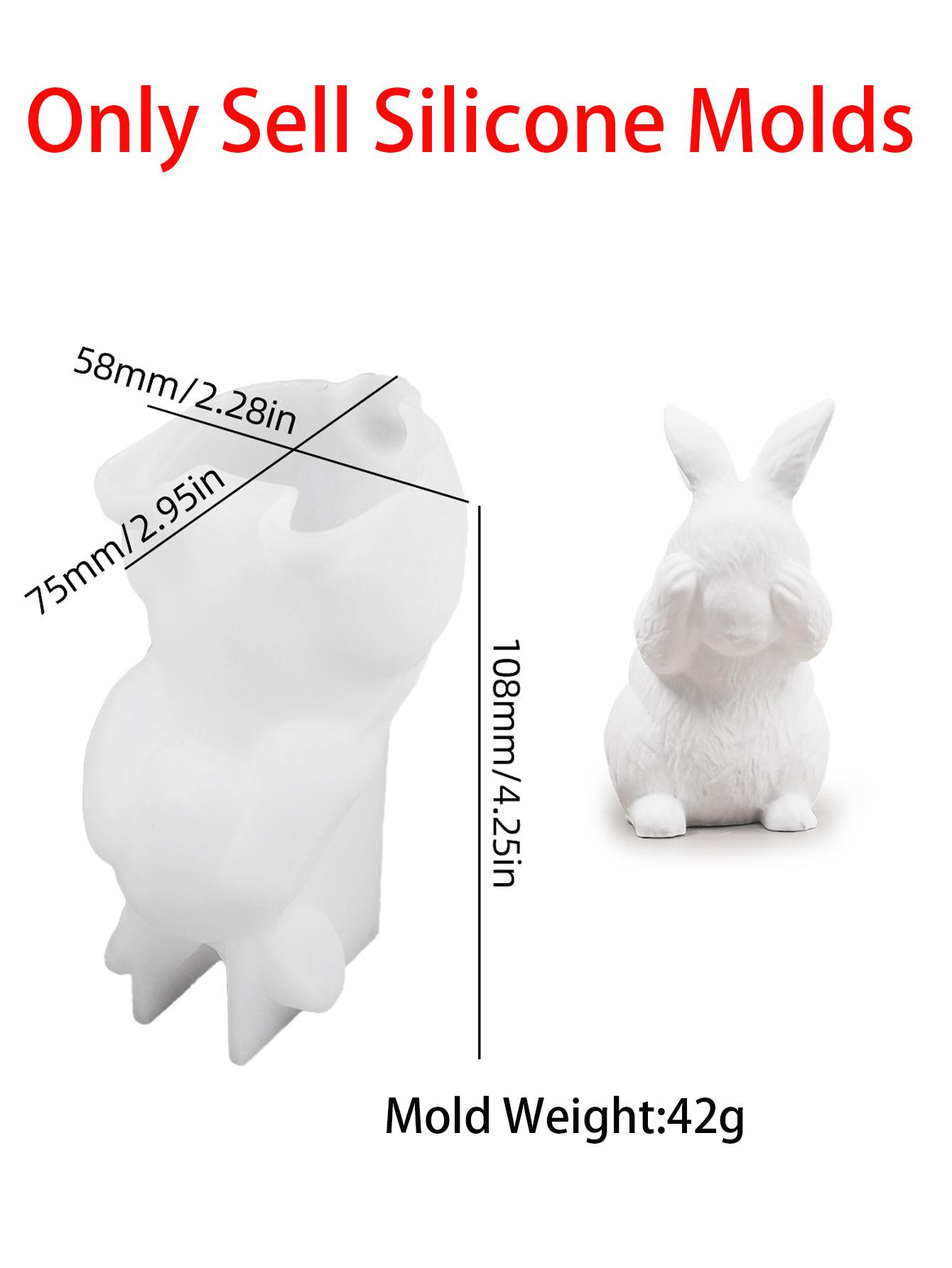 3D Сидящий Кролик Силиконовая Форма для Свечей DIY Пасхальный Кролик Украшение Гипсовые Бетонные Формы Ароматизированное Мыло Смола Изготовление Поделок Домашний Де