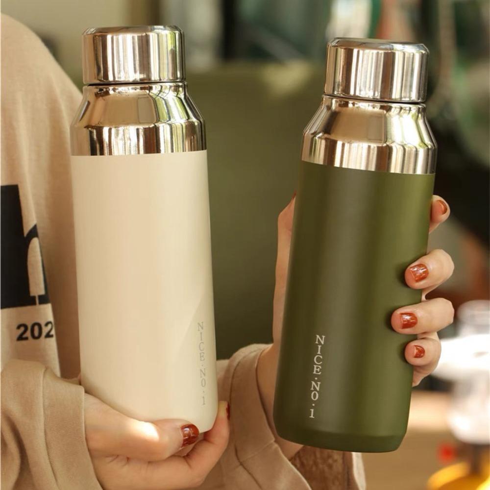 Compact Thermal Cup Exquisite Insulated Cup Mirror Cover Stainless Steel Cup Outdoor Sports