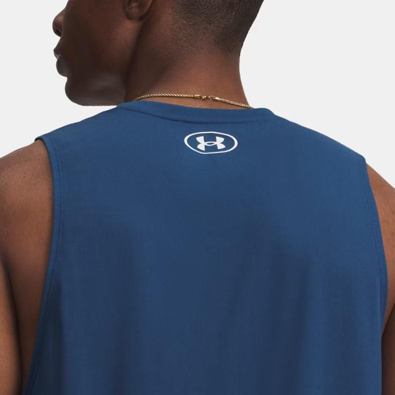 Under Armour Tech Logo Round Neck Slim Fit Moisture Wicking Vest Men Vest 1382795-498