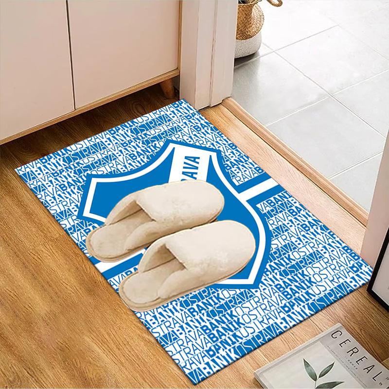 Banik Ostrava Crest Emblem Rug Game Carpet, Floor Mat for Bedroom Living Room Entryway Rug, Home Decor Idea Gift for Christmas birthday