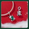 Yinziyun Weihnachtsbär Halskette für Damen, Leichter Luxus s925 Sterlingsilber Glücksbringer Schlüsselbeinkette