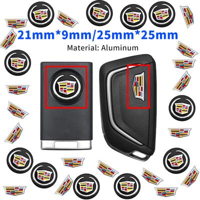 21mm/25mm Aluminum Emblem Symbol Logo Sticker Car Key Remote Case for Escalade GT4 XT4 ATS XT5 CTS SRX XTS CT6 CT5