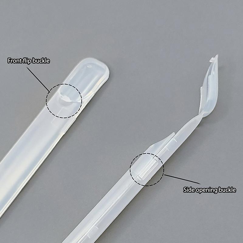 1 Stück Tragbare Transparente Make-up-Pinsel Aufbewahrungsbox mit Deckel Augenbrauenstift Make-up-Pinsel Organizer Essstäbchenetui Beauty-Tool