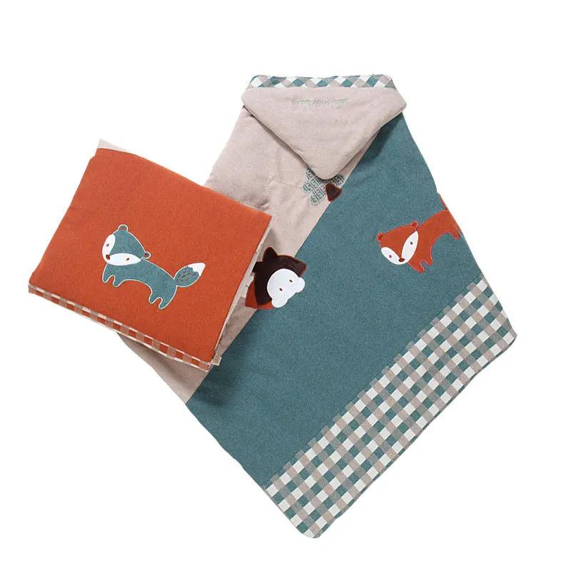 Boys & Girls Newborn Cartoon Swaddle Blanket - Vintage Pure Cotton Design Thin Spring/Summer & Thick Autumn/Winter Baby Blanket