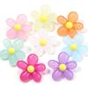 10pcs Jelly Color Sun Flower Acrylic Beads 39X40mm Cute Flower Charm Beads DIY Headwear For DIY Jewelry Making Bracelet Necklace