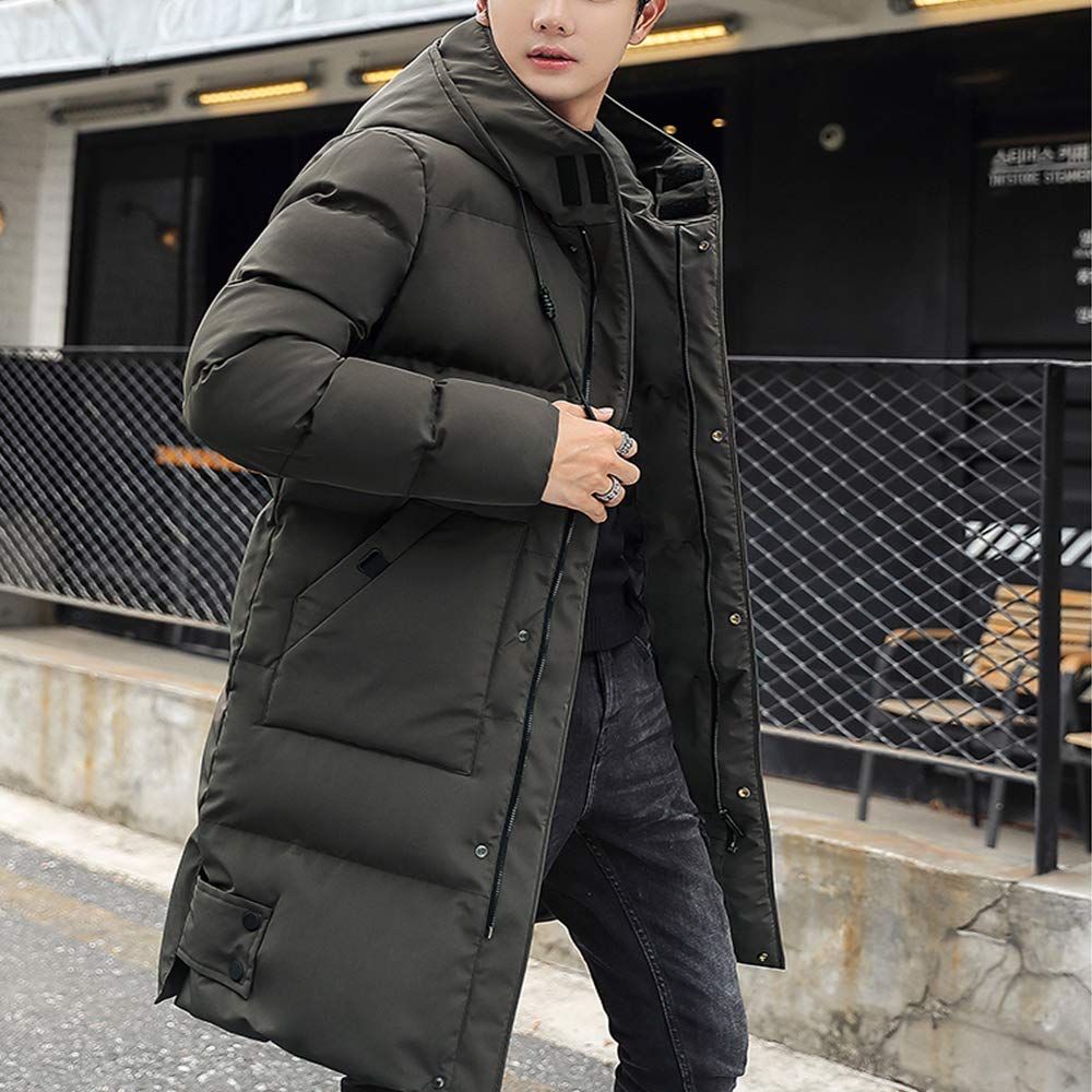 Poperdision Winter Down Outdoor Large Cold Loose Men's Jacket, Long, Padded, Thick, Jacket, Size, Weather, Windproof, Fit, Casual, Windbreaker,
