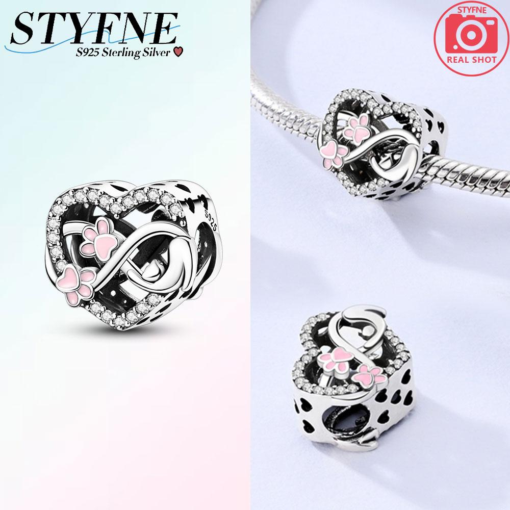 

Original Charms Copper Cute Little Cat Heart-Shaped Beads Fit Charms Plata Bracelets For Women Jewelry Making Fine Gifts