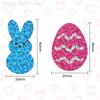 500pcs/roll Holographic Easter Bunny and Carrot Stickers – Waterproof for Egg Hunts, Parties, and Scrapbooking