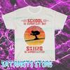 New Ski School Movies Men's White T-shirt Funny Size S To 5XL