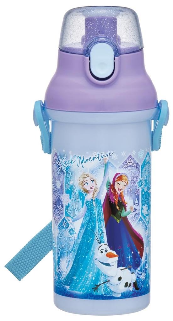 Skater Water Direct Dishwasher Made In Disney Frozen Size Children's Bottle, 480ml, Drinking, Plastic, One-Touch Operation, Safe, Japan, 25, Girls'
