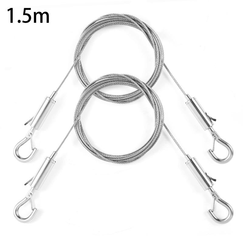 Adjustable Automatic Wire Rope Spring Hook Clothesline Picture Hanging Solution System Suspension Code Stainless Steel Cable