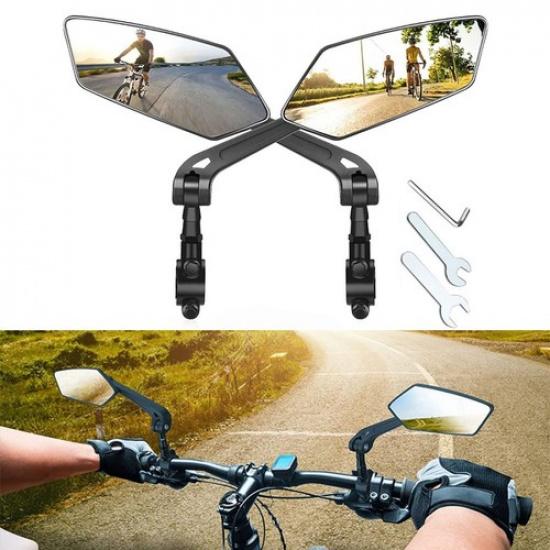 Bike Rearview Mirror for Electric Bike Scooter Reflective Rotation