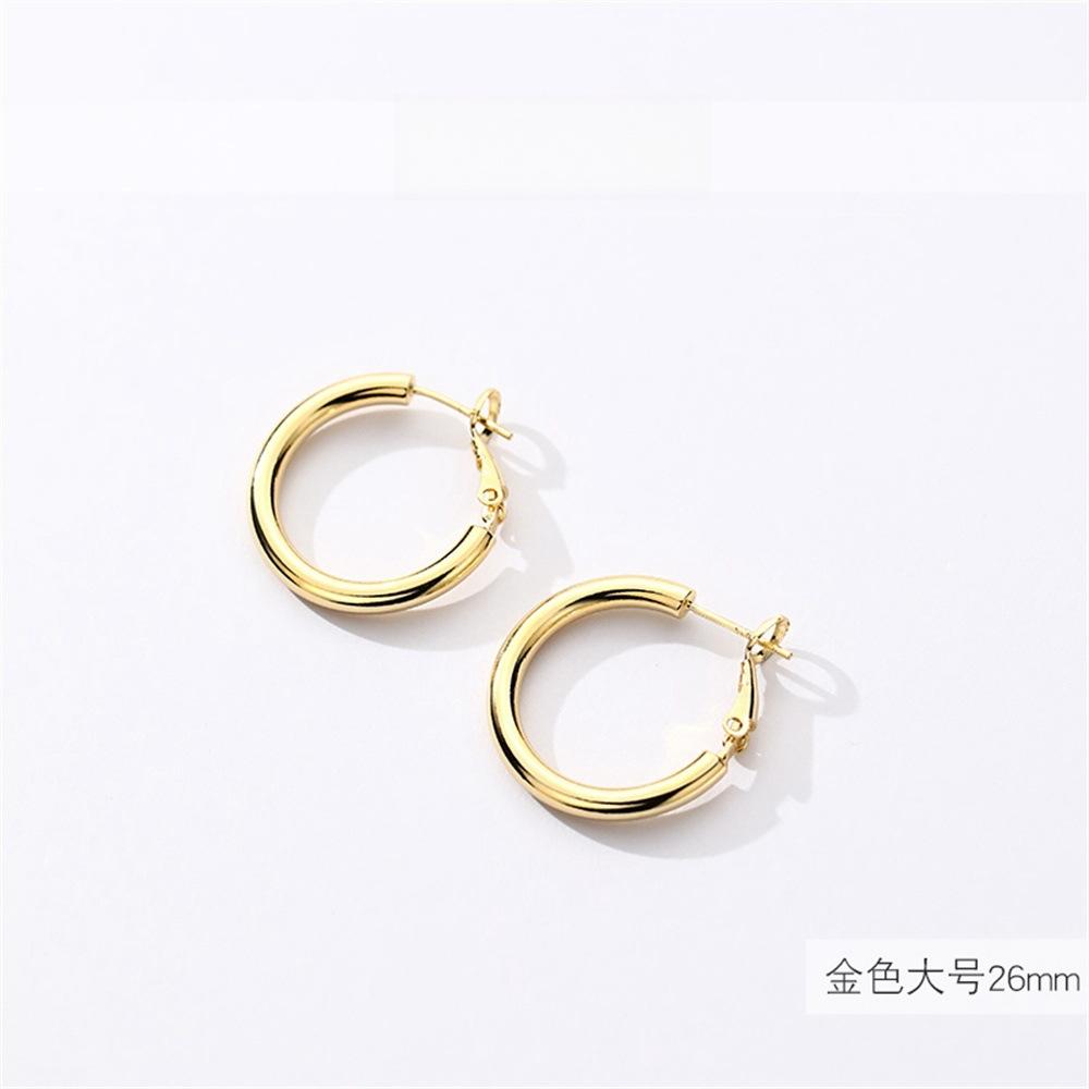 South Korea Su Circle Earrings 2025 New Popular Cold Wind Versatile Earrings Earrings Earrings Summer