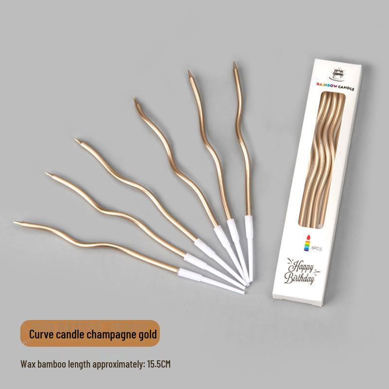 Black and White Curve Cake Toppers for Birthday, Mother's Day, & Christmas