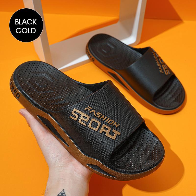 Men's Sports Slippers Fashion Trend Outdoor Beach Shoes Breathable Non-slip Thick Slippers Couples Household Flip Flops
