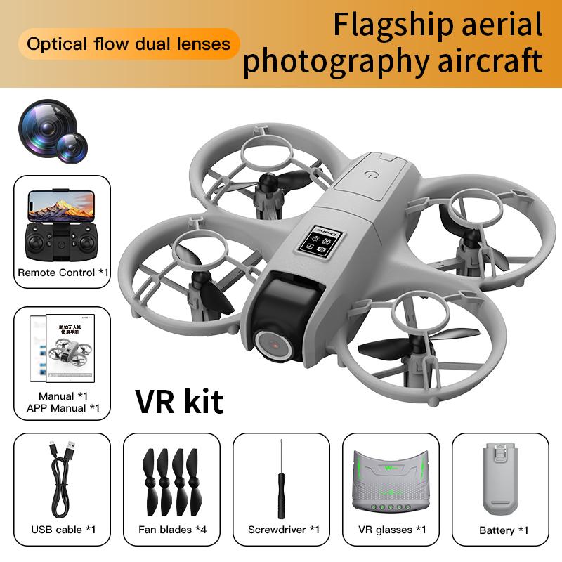 Drone X228 com Óculos VR 8K 2.4G WIFI Posicionamento Profissional HD Aéreo RC Avião Câmera Dupla HD Quadricóptero Drones Aéreos Brinquedos