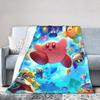 Cartoon K-Kirbys Blankets Coral Fleece Plush Print  Breathable Warm Throw Blankets for Bed Office Bedspreads