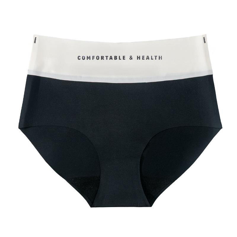 Damen Frühling und Sommer Farbkombination Farbe Eis Seide Spurlos Hoher Rückprall Bequem Hohe Taille Slips