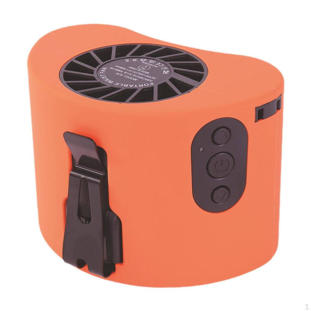 Clip on Waist Fan Electric Sturdy Max 24H Working Time 15W Hanging Neck Personal Shirt