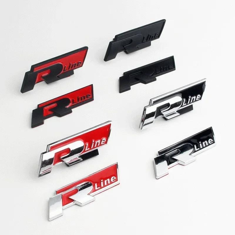 2026 Hot For VW VOLKSWAGEN Car Front Grille Emblem for Volkswagen Rline Polo Passat B5 B7 Golf 3 4 5 Jetta Touareg Beetle Tail T
