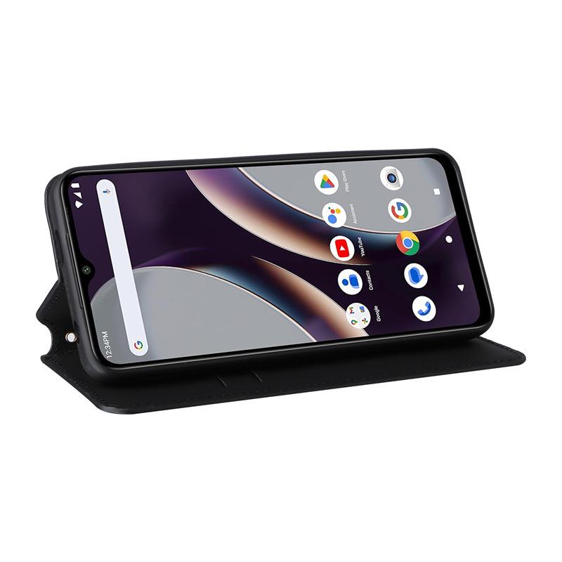 BLU C9 Leather Phone Case: Magnetic Flip Cover with Card Slot & 3D Texture for Enhanced Protection
