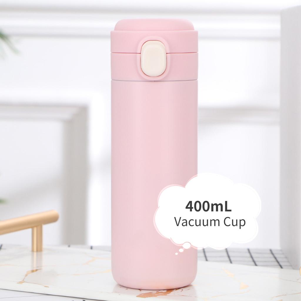 400 ml Vakuumbecher-Thermosflasche, Thermo-Wasserflasche, tragbar, auslaufsicher, Edelstahl-Wasser