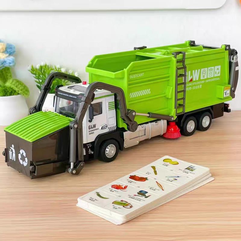 1:40 Camion dei Rifiuti Sanitario Cisterna Acqua Spazzatrice Auto Diecast per Bambini Veicolo Luci Suoni Giocattoli Educativi Per Bambini