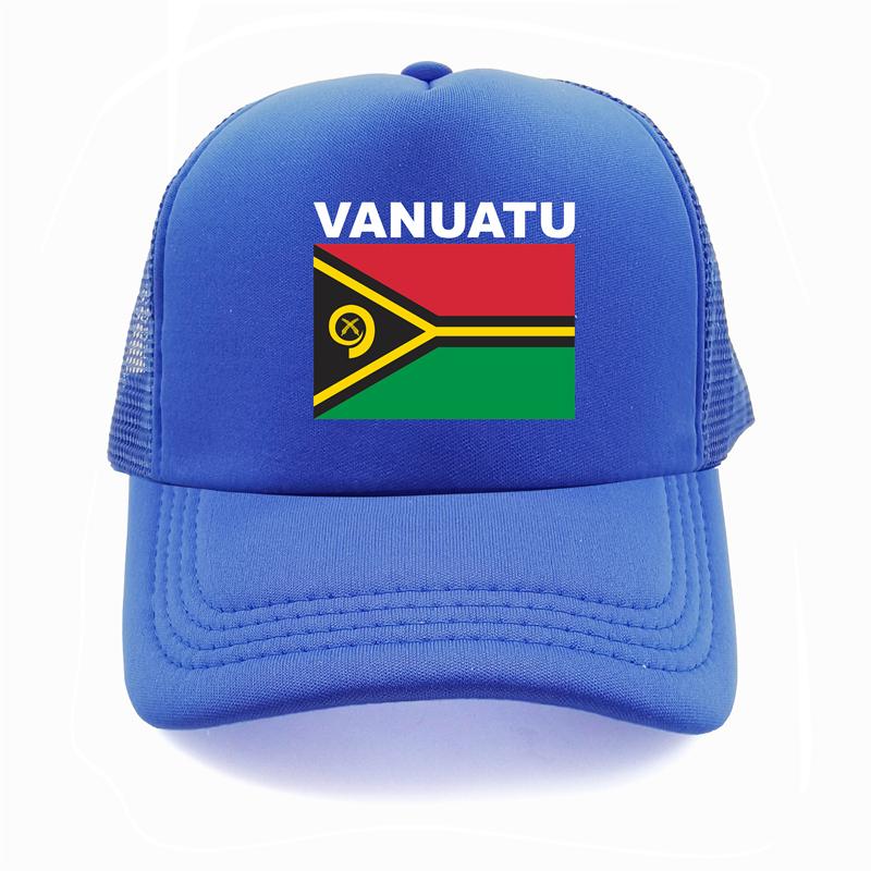 Vanuatu Trucker Cap Summer Unisex Cool Country Flag Hat Baseball Caps Unisex Outdoor Mesh Net Caps