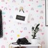 4Pcs/Set Rainbow Stars Hearts Wall Stickers for Bedroom Living Room Self Adhesive Removable PVC Decals