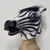 Funny Zebra Headgear Halloween Animal Latex Headgear, Horror Dance Costume, Hot-selling Promotional Item